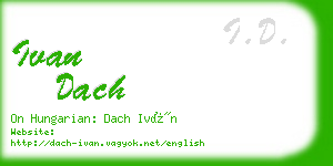 ivan dach business card